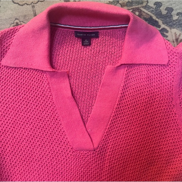 Tommy Hilfiger Bright Pink Knit Polo - Picture 2 of 2